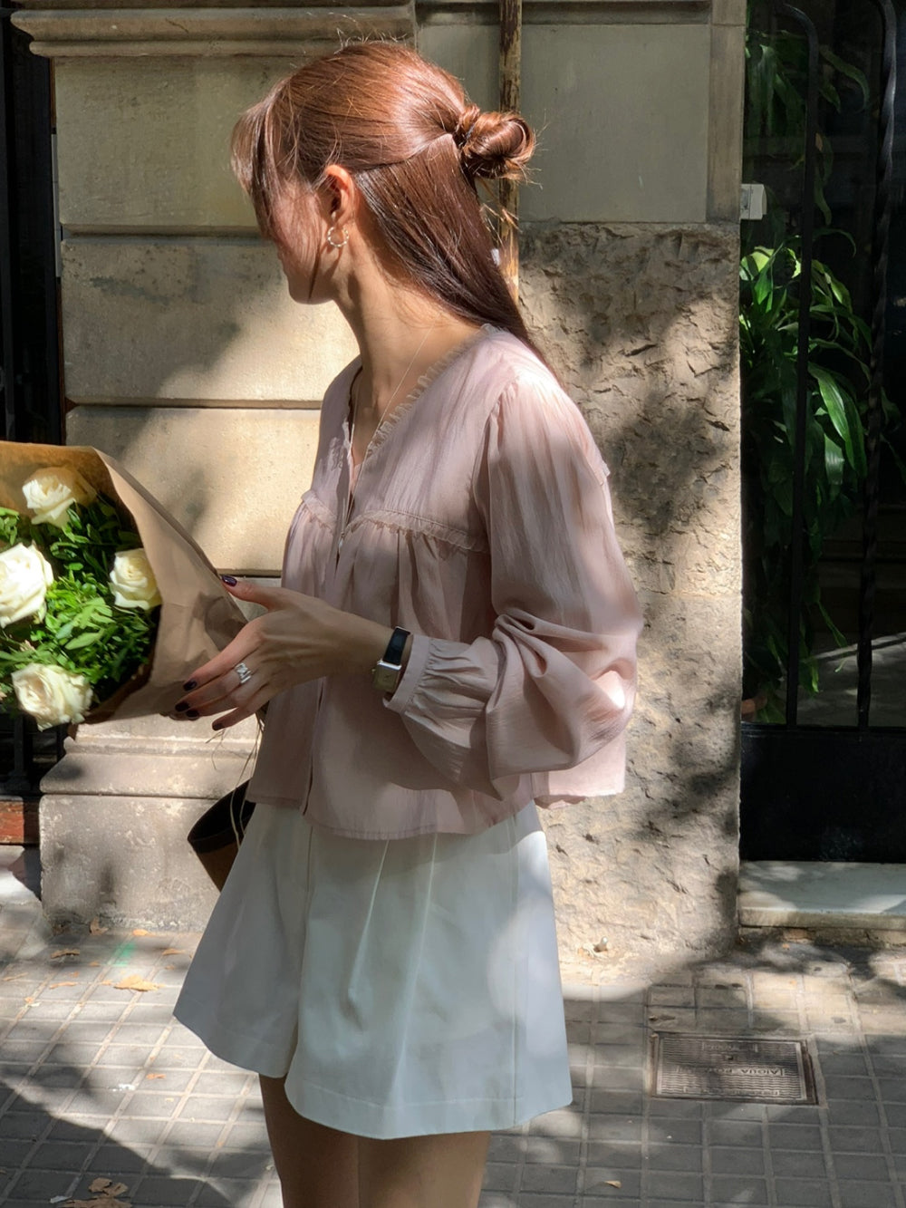black即納 Date blouse-3col