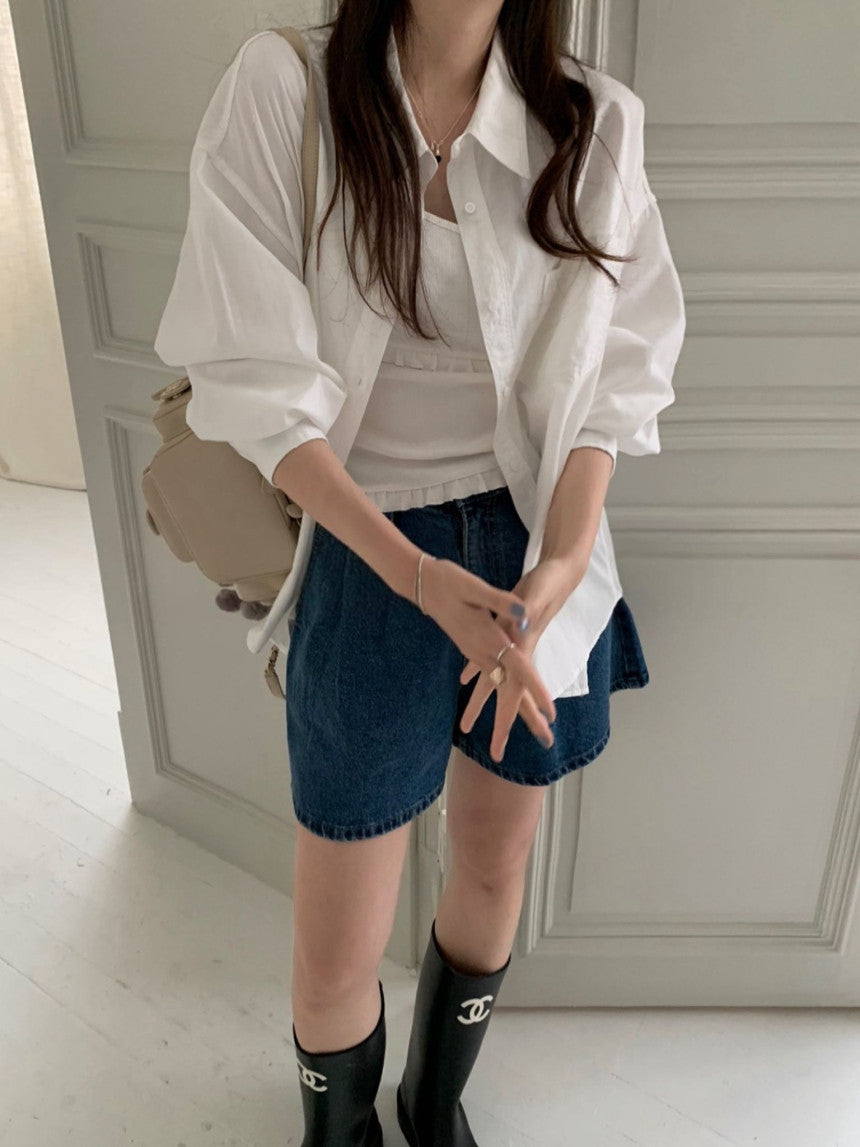 Washing collar shirt-4col