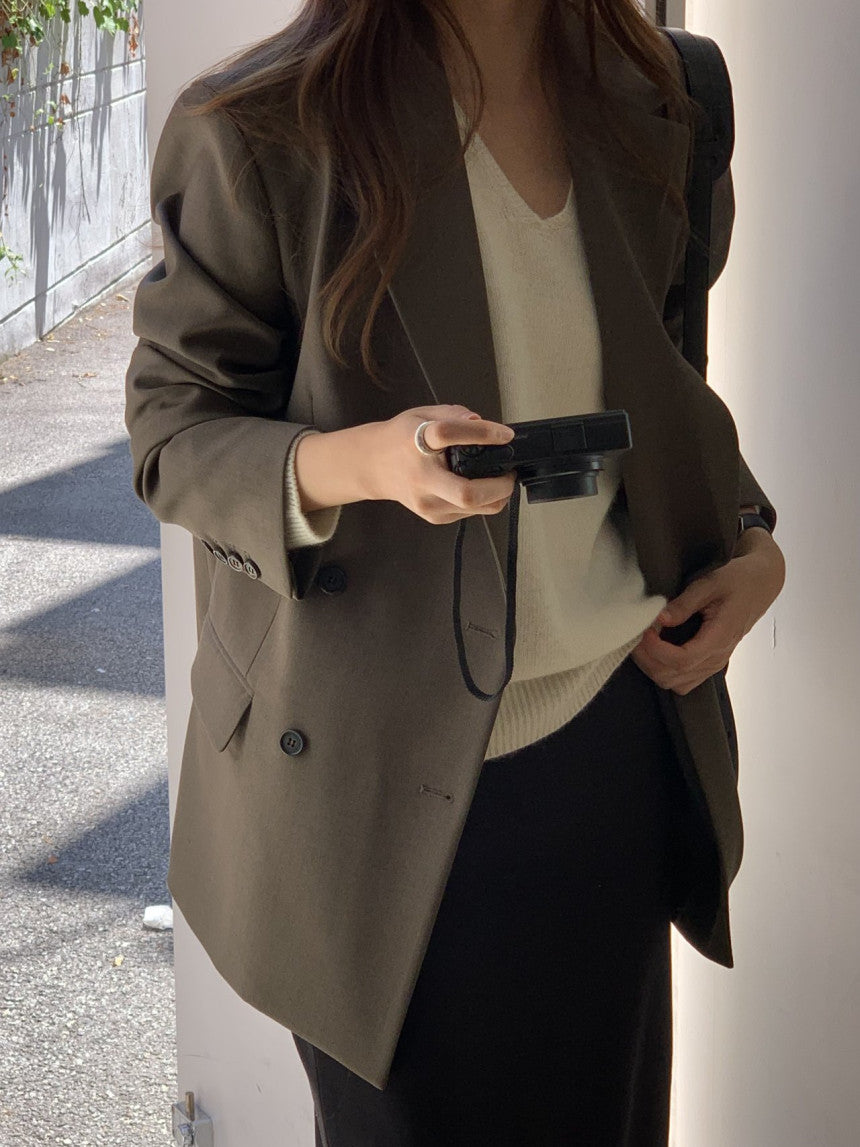 Sienna wool tailored double jacket