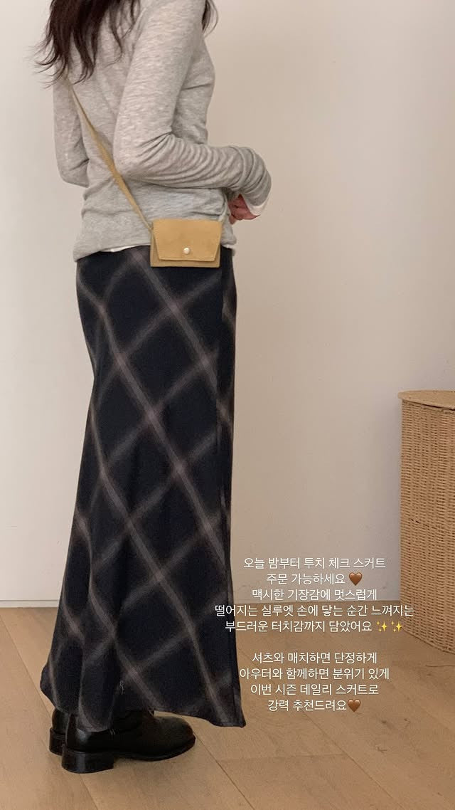 Tuchi check skirt