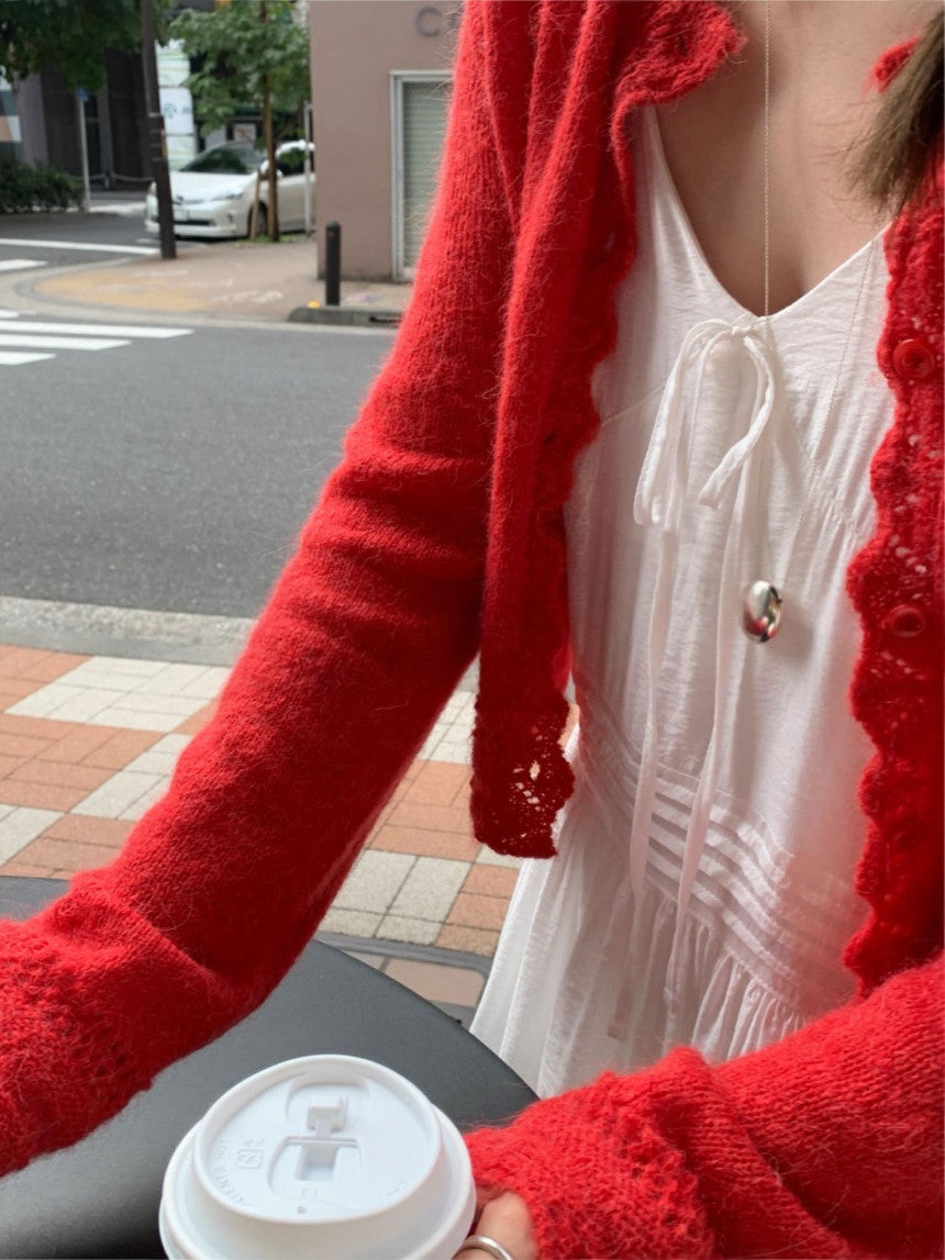 romantic alpaca cardigan-4col