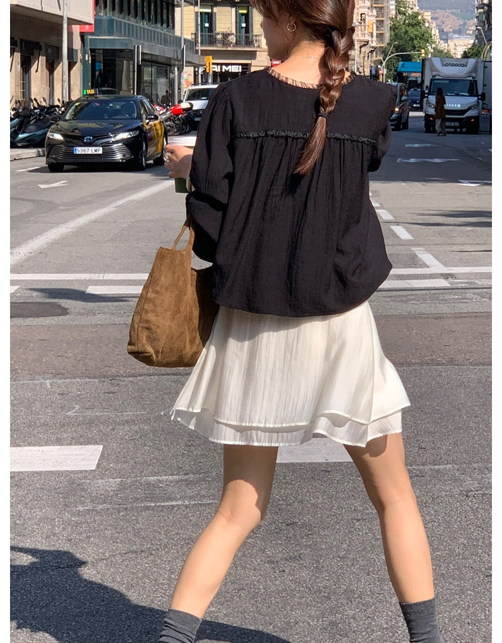 black即納 Date blouse-3col