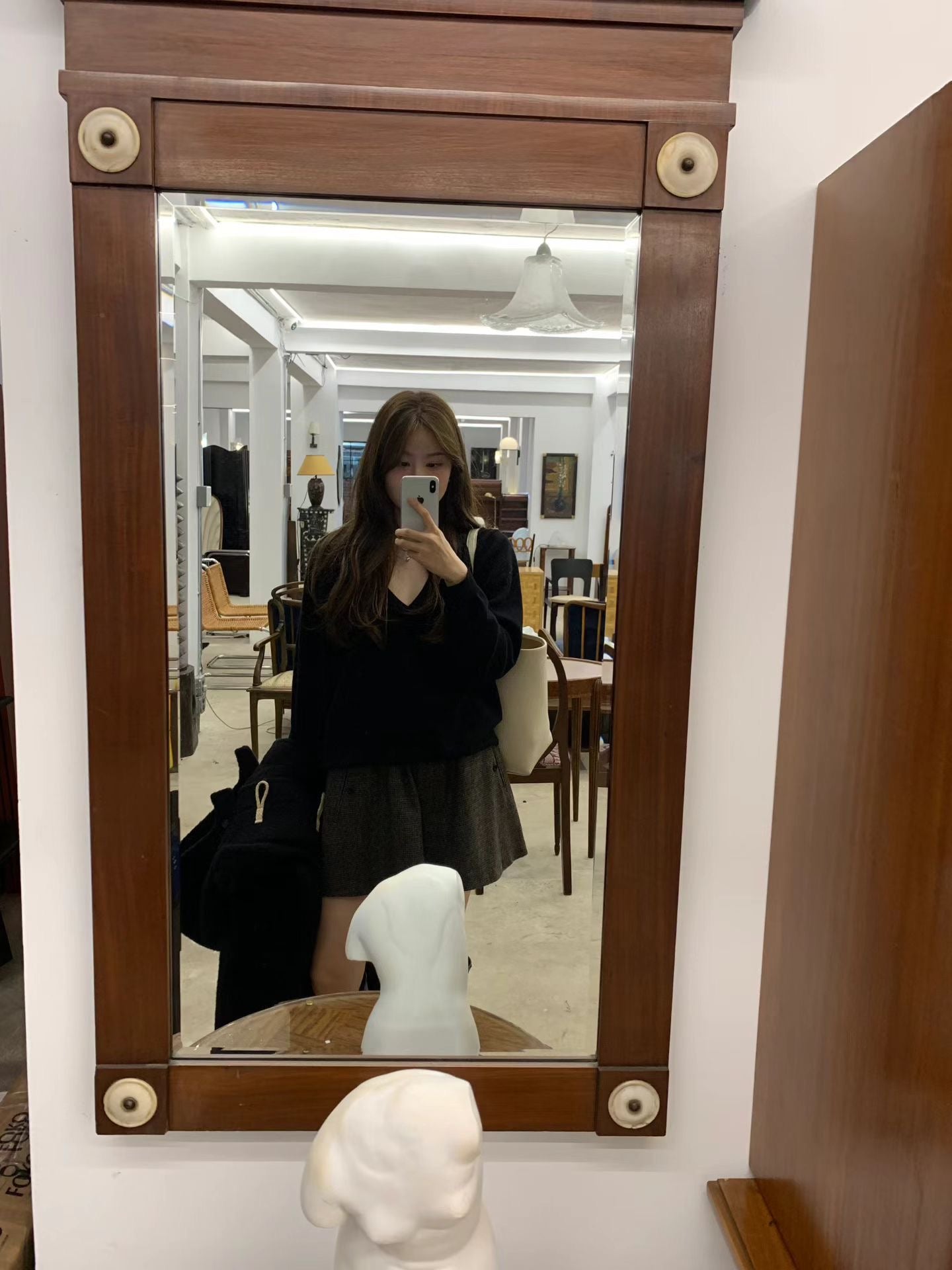 Ounce lage deep V-neck knit-3col