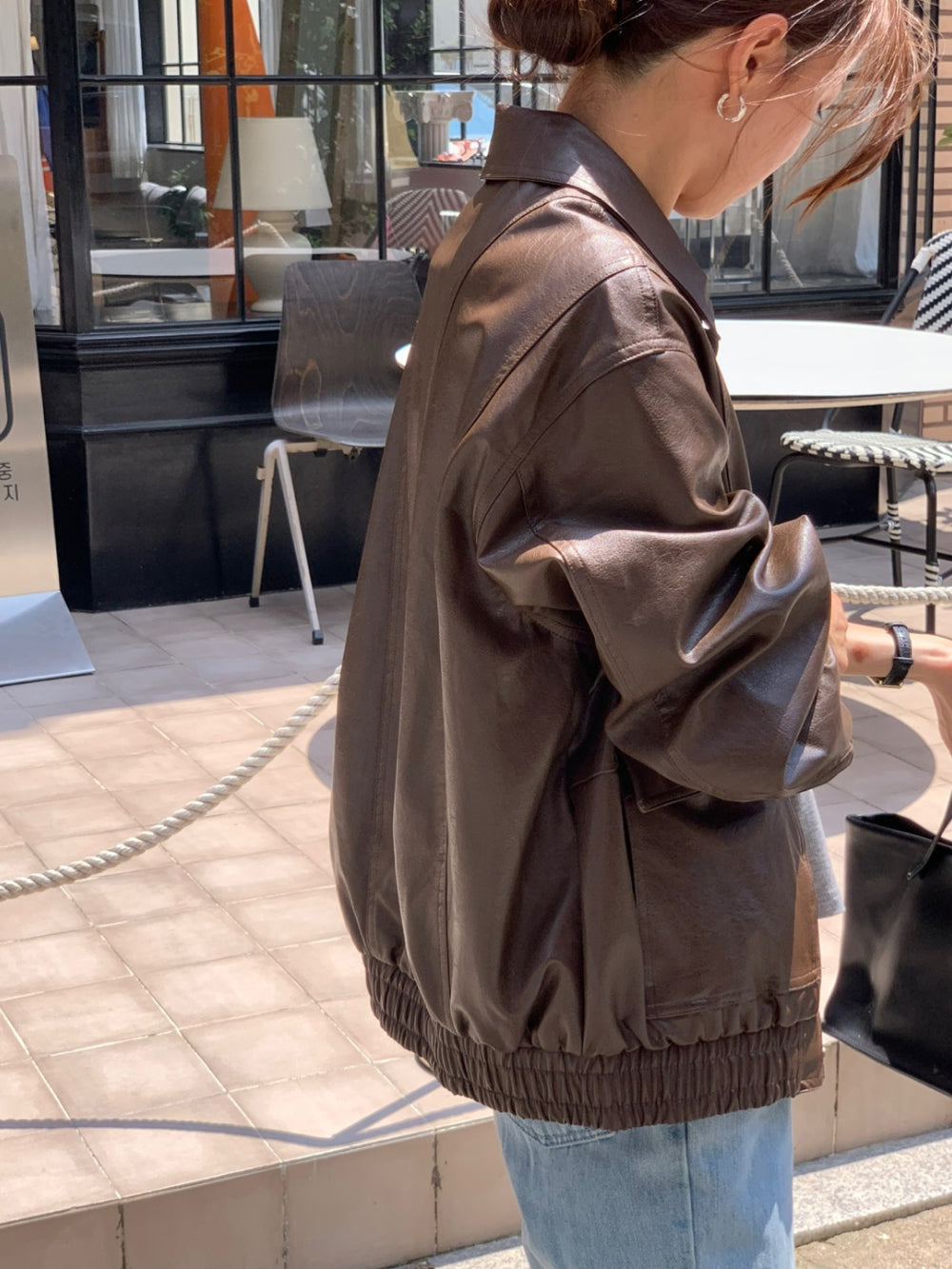 Mud leather jacket-2col