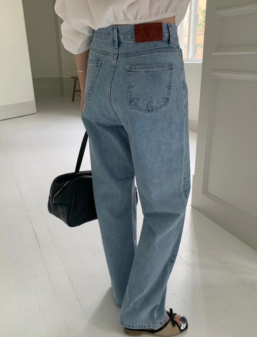 s 即納 Yarn wide denim