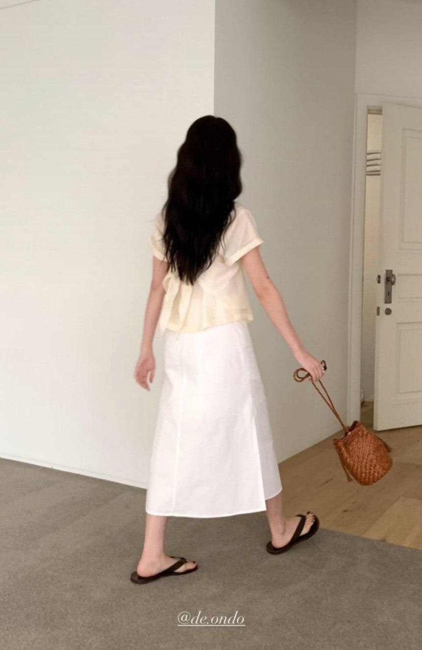 deondo side slit skirt-2col