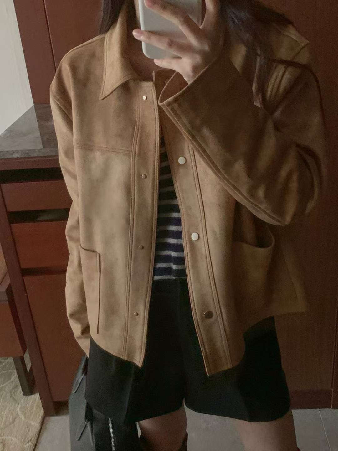 Hau suede jacket-2col