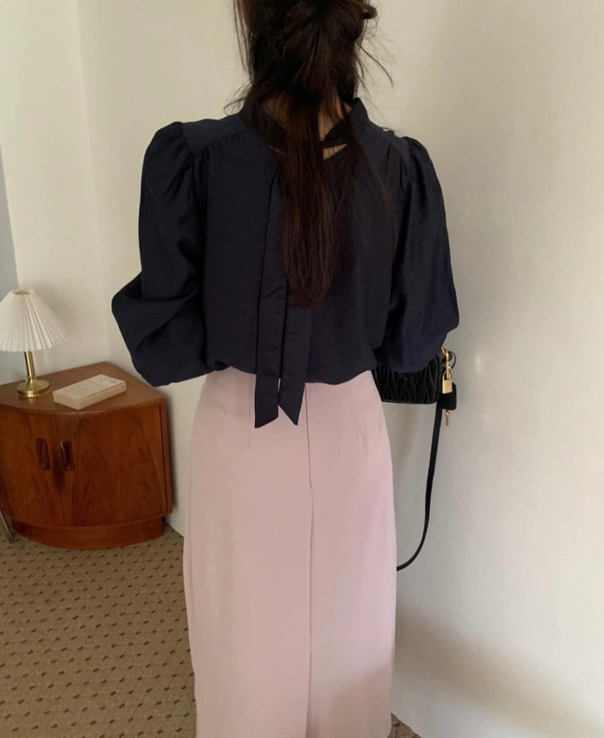 2way longsleeve blouse-4col