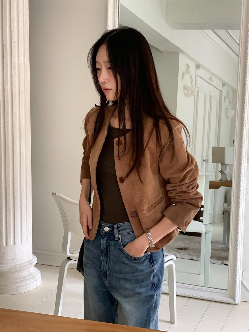 Camel tone suede jacket