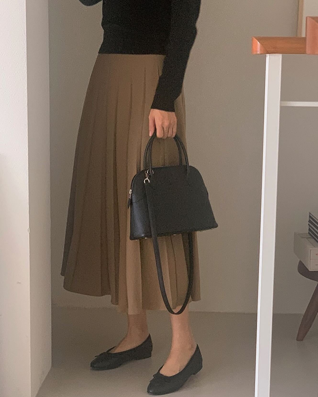 liter kkamiyu pleats skirt-2col