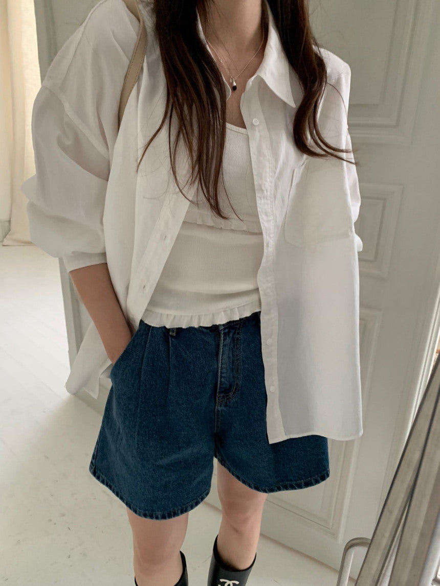 Washing collar shirt-4col