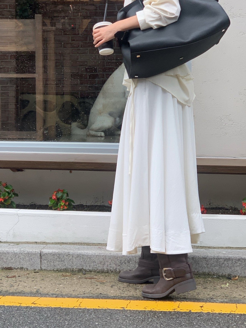 Firenze long flare skirt-2col