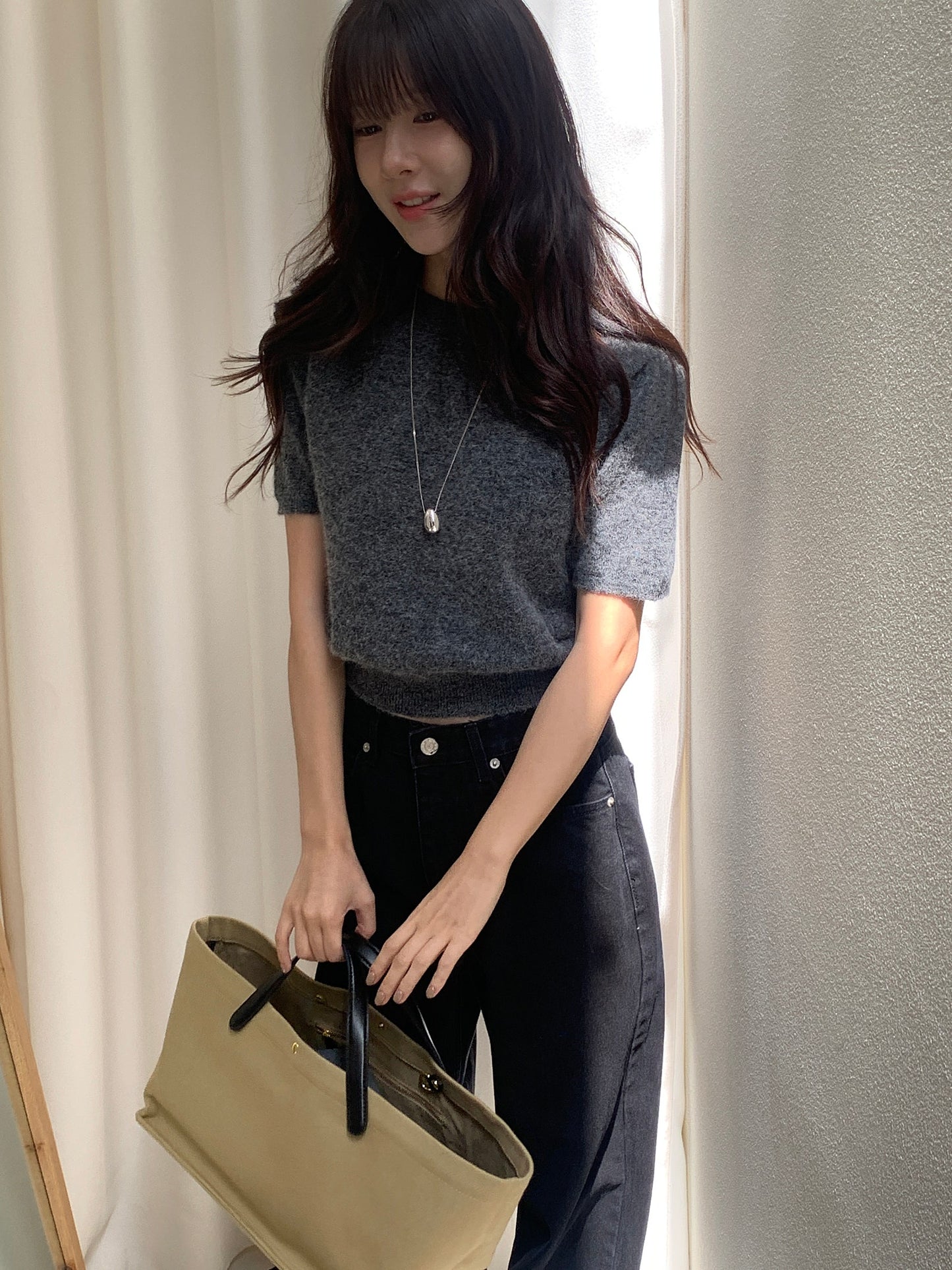 black wide denim