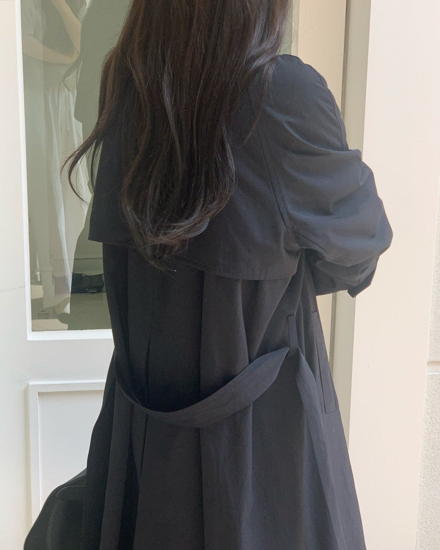 Hyde long trench coat-2col