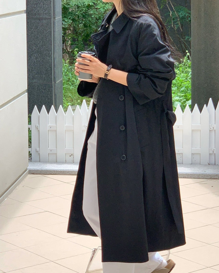 Hyde long trench coat-2col
