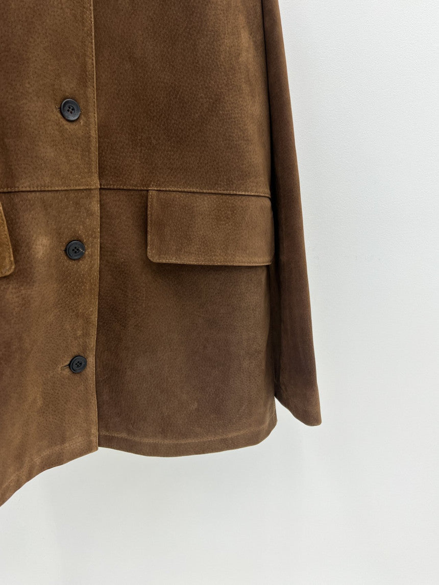 Louise pig leather suede half jacket-2col