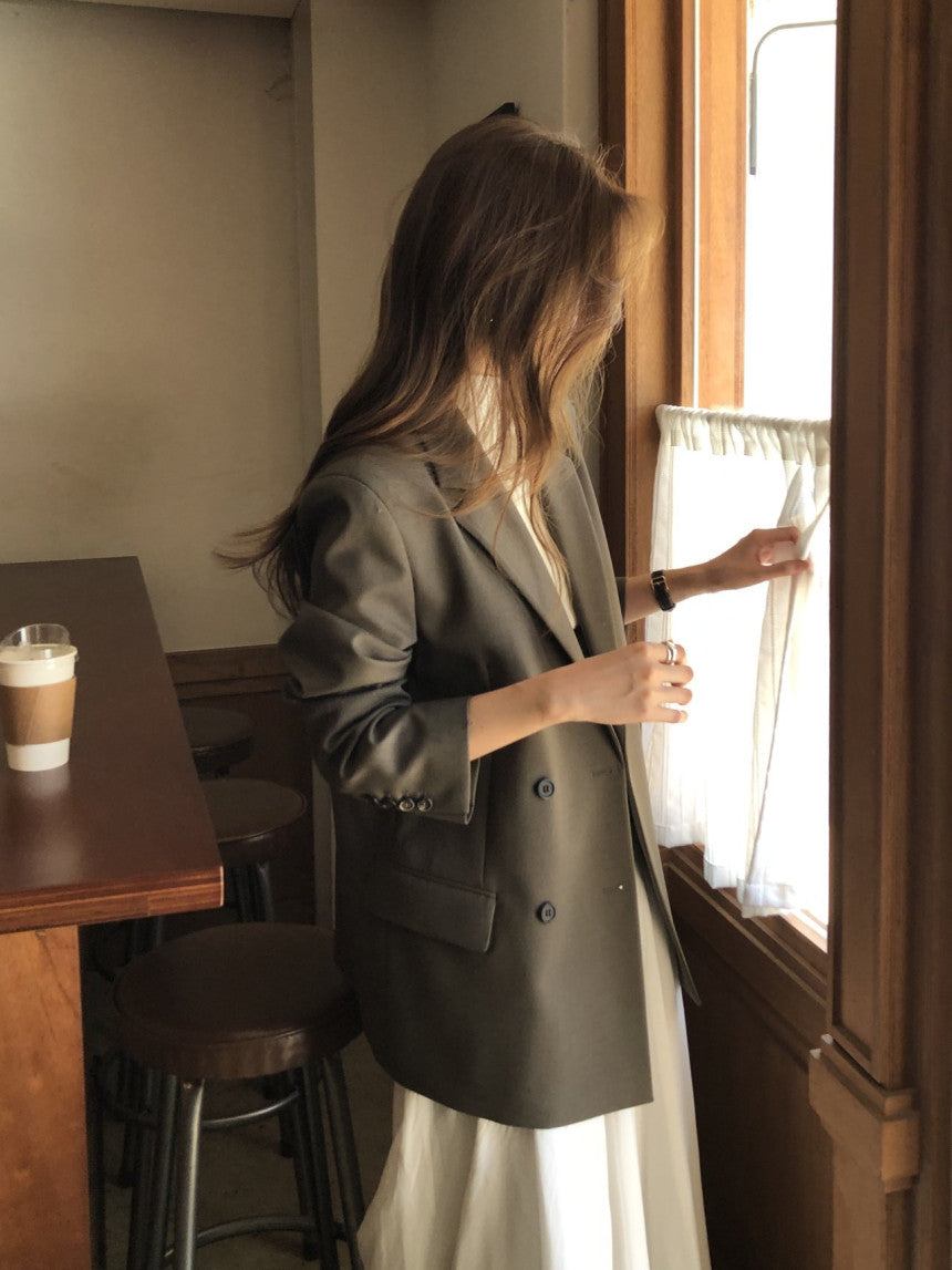 Sienna wool tailored double jacket