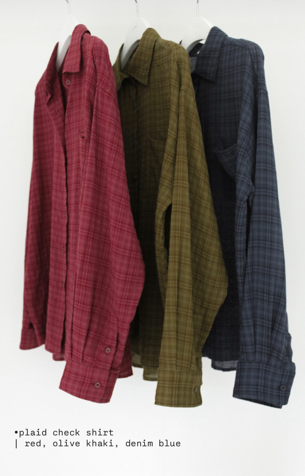 deondo plaid check shirt-3col