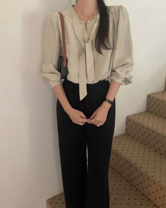 2way longsleeve blouse-4col