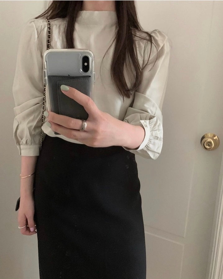 2way longsleeve blouse-4col