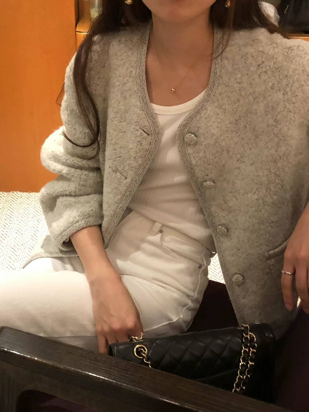Ounce erin alpaca boucle tweed jacket-2col