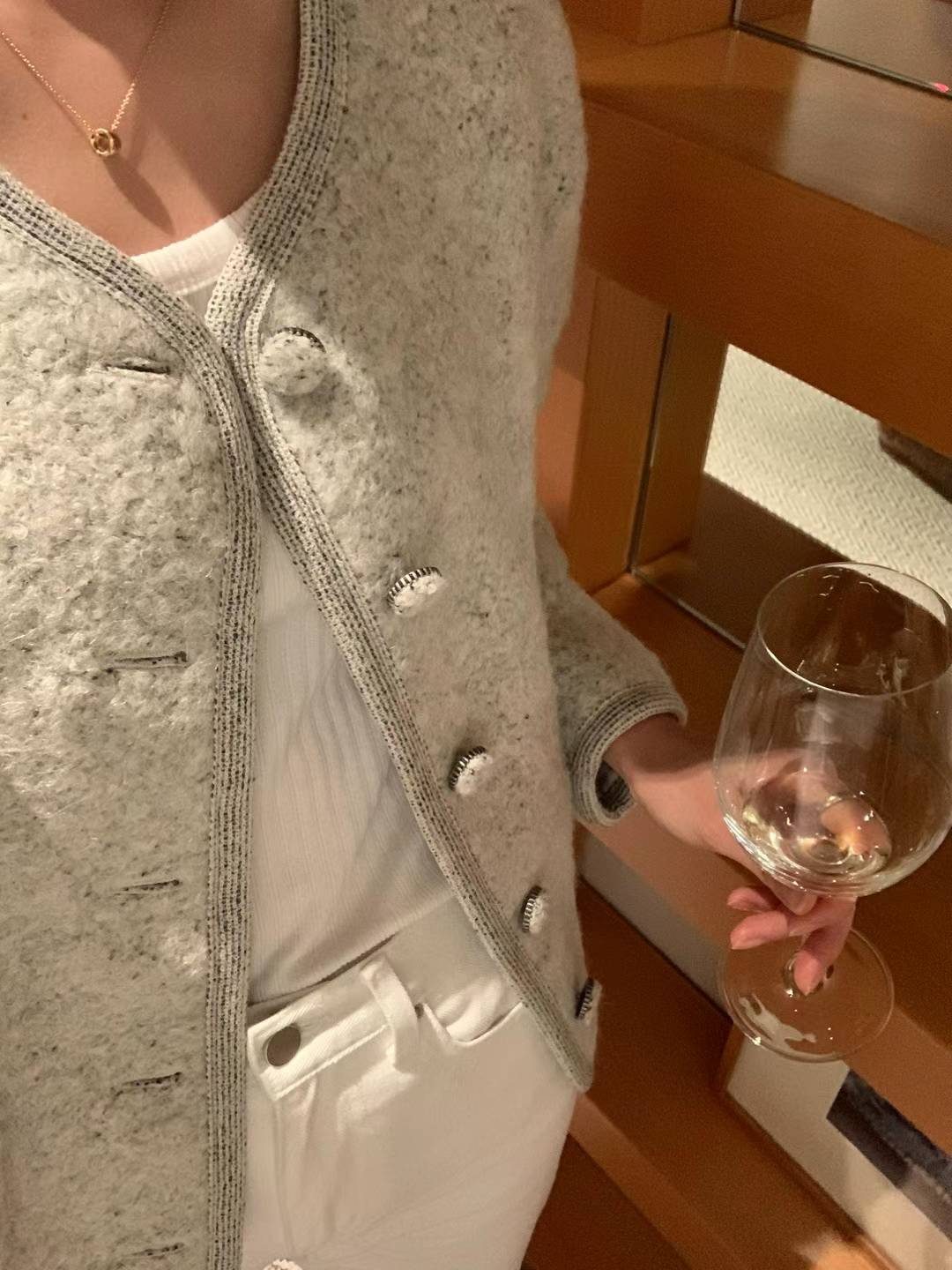 Ounce erin alpaca boucle tweed jacket-2col