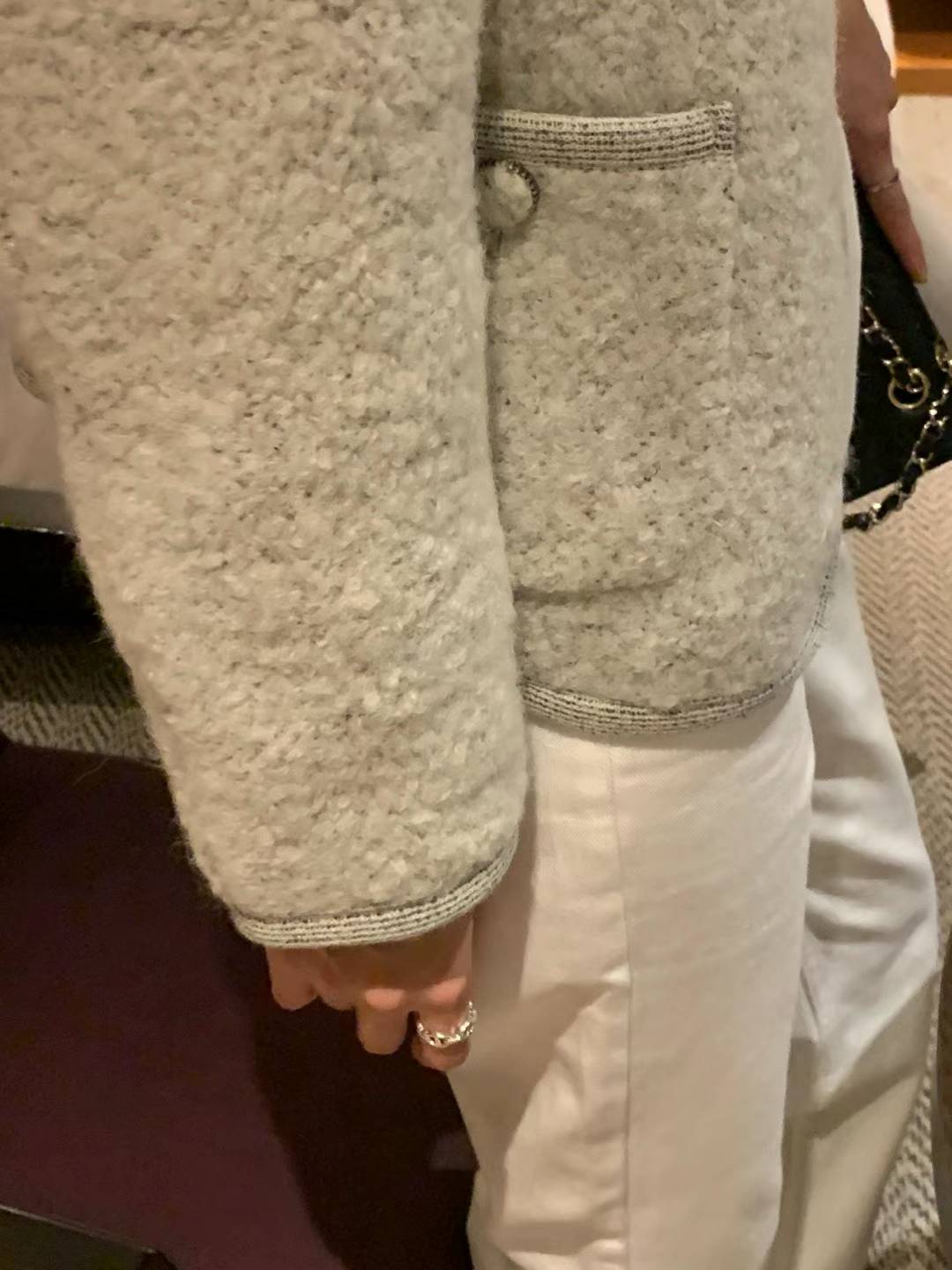 Ounce erin alpaca boucle tweed jacket-2col