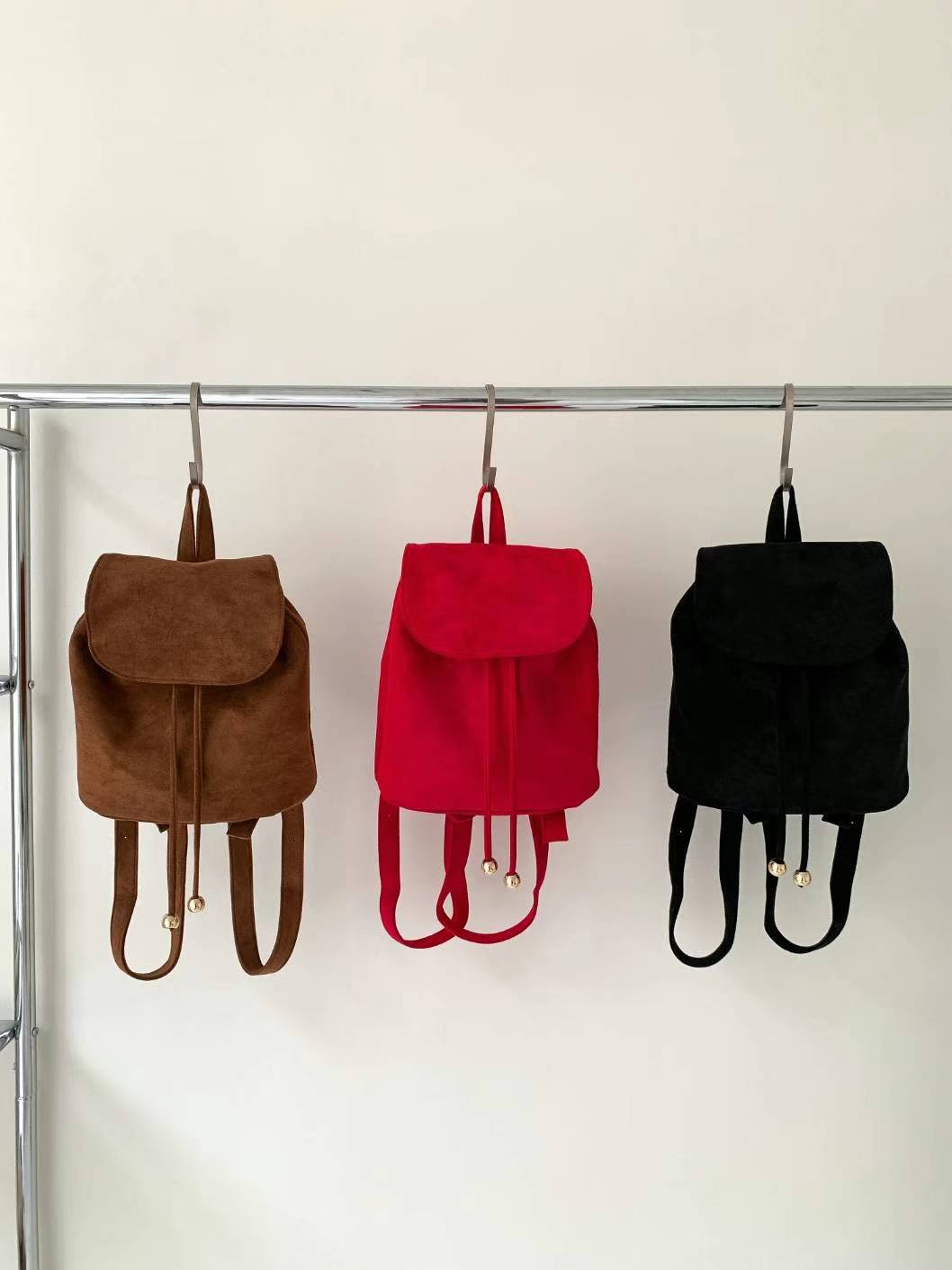 Riley suede backpack-3col
