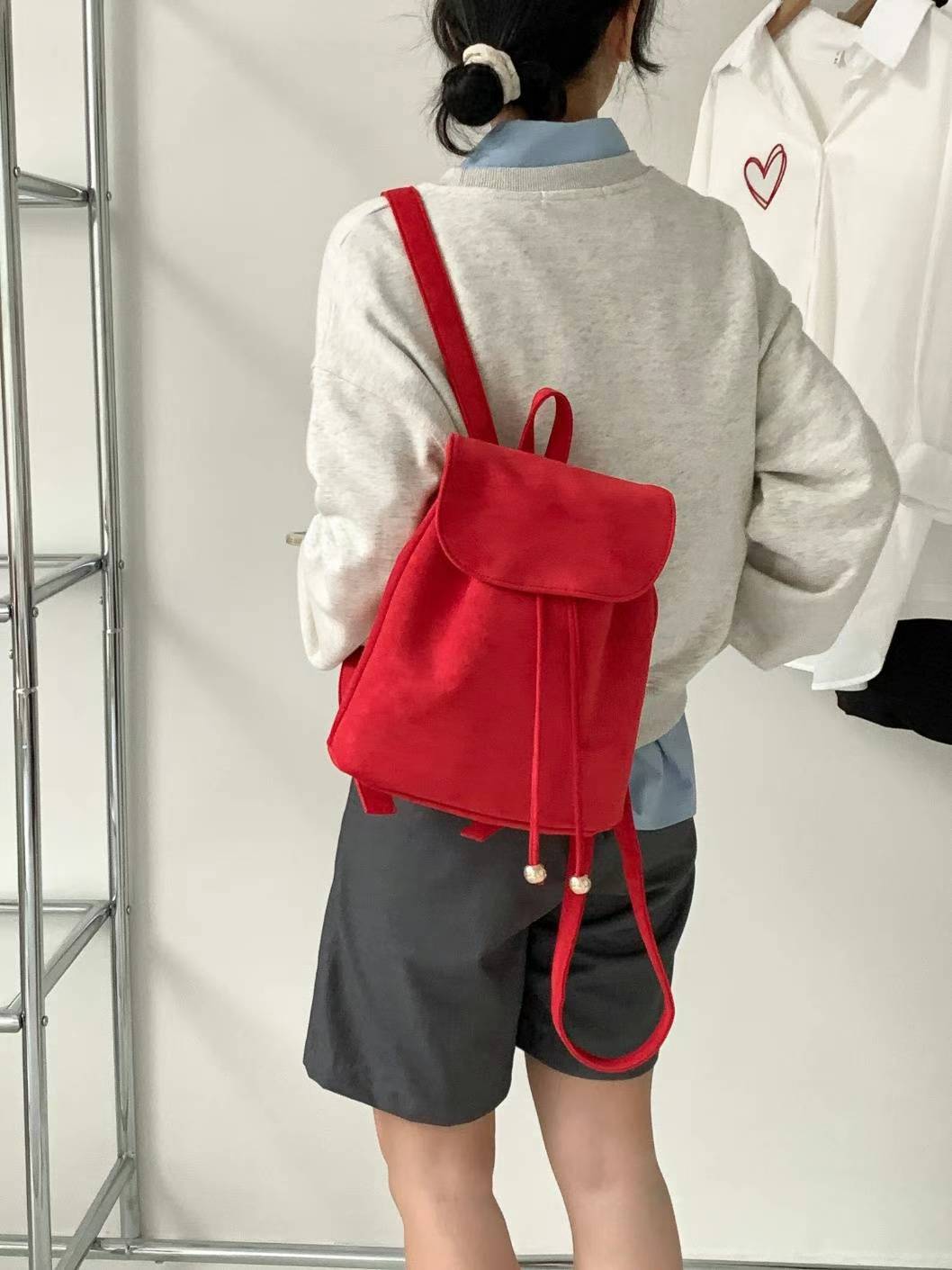 Riley suede backpack-3col