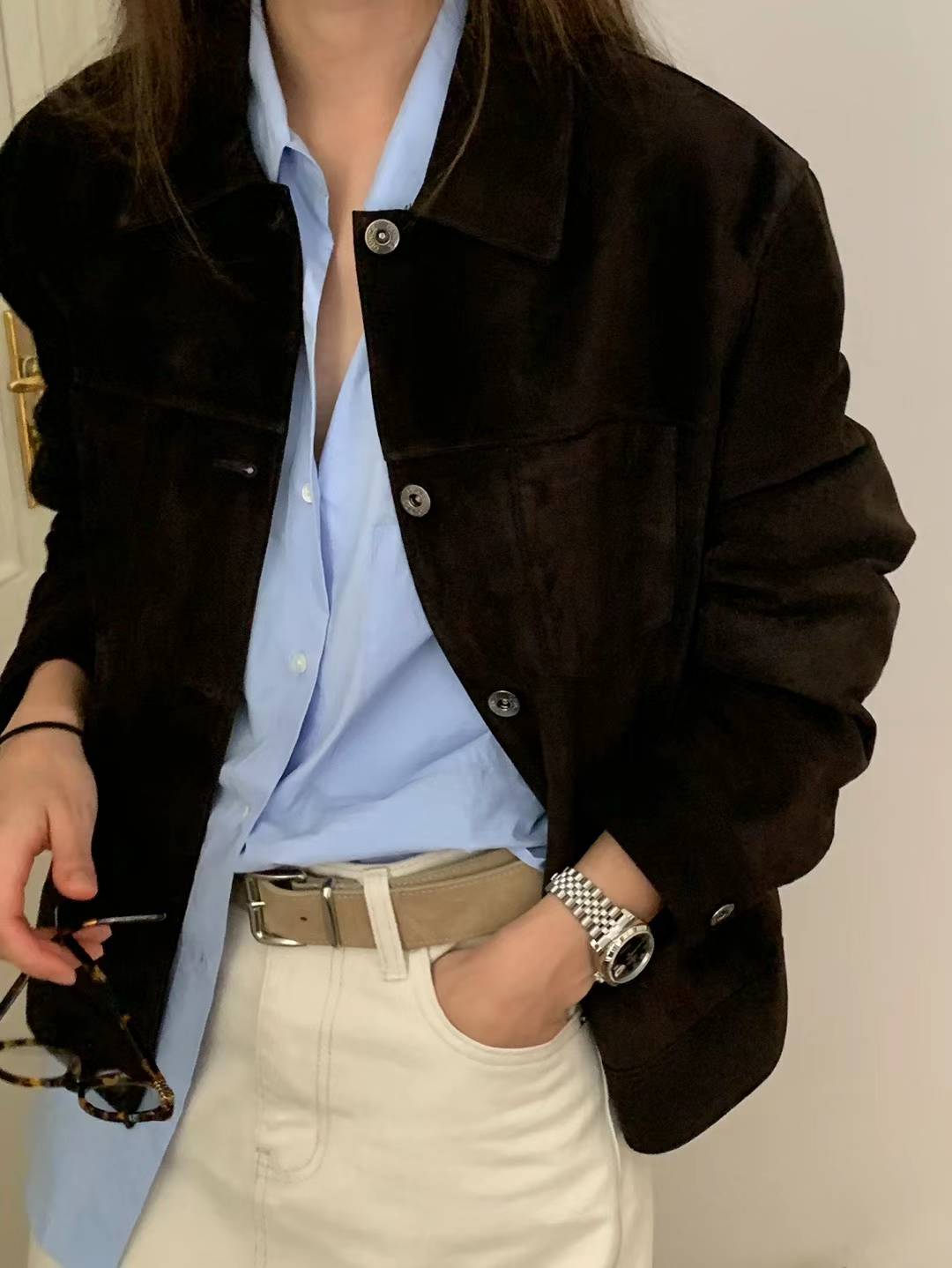Ounce Italy real leather belt-3col
