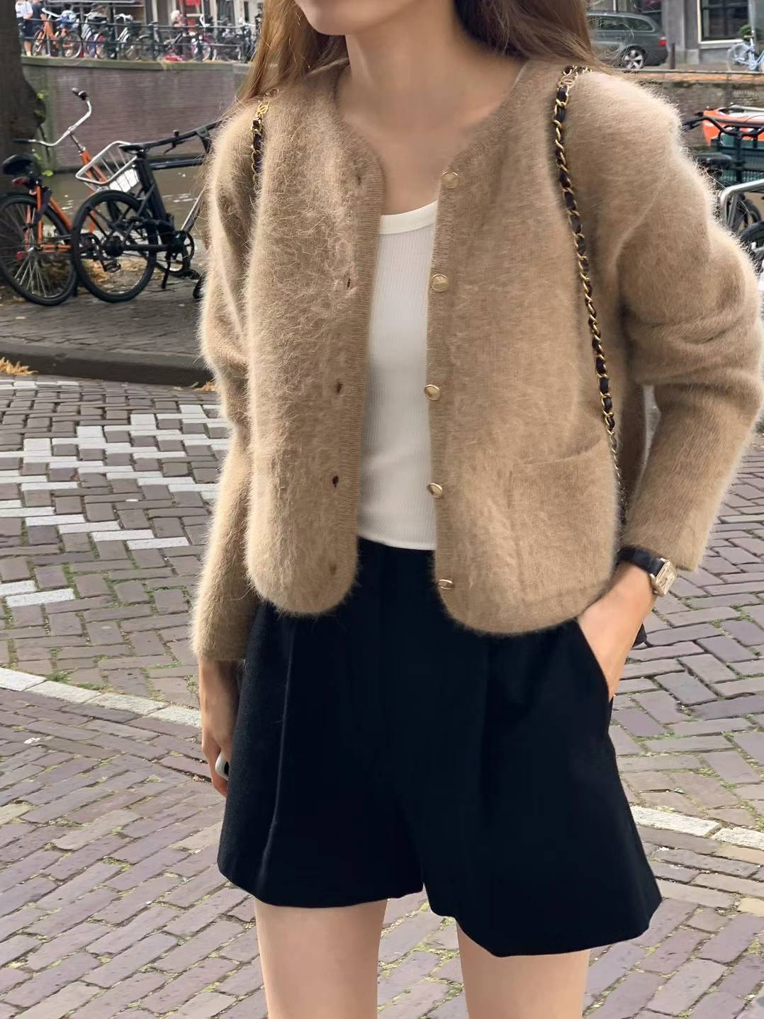 Ounce angora tweed jacket-3col