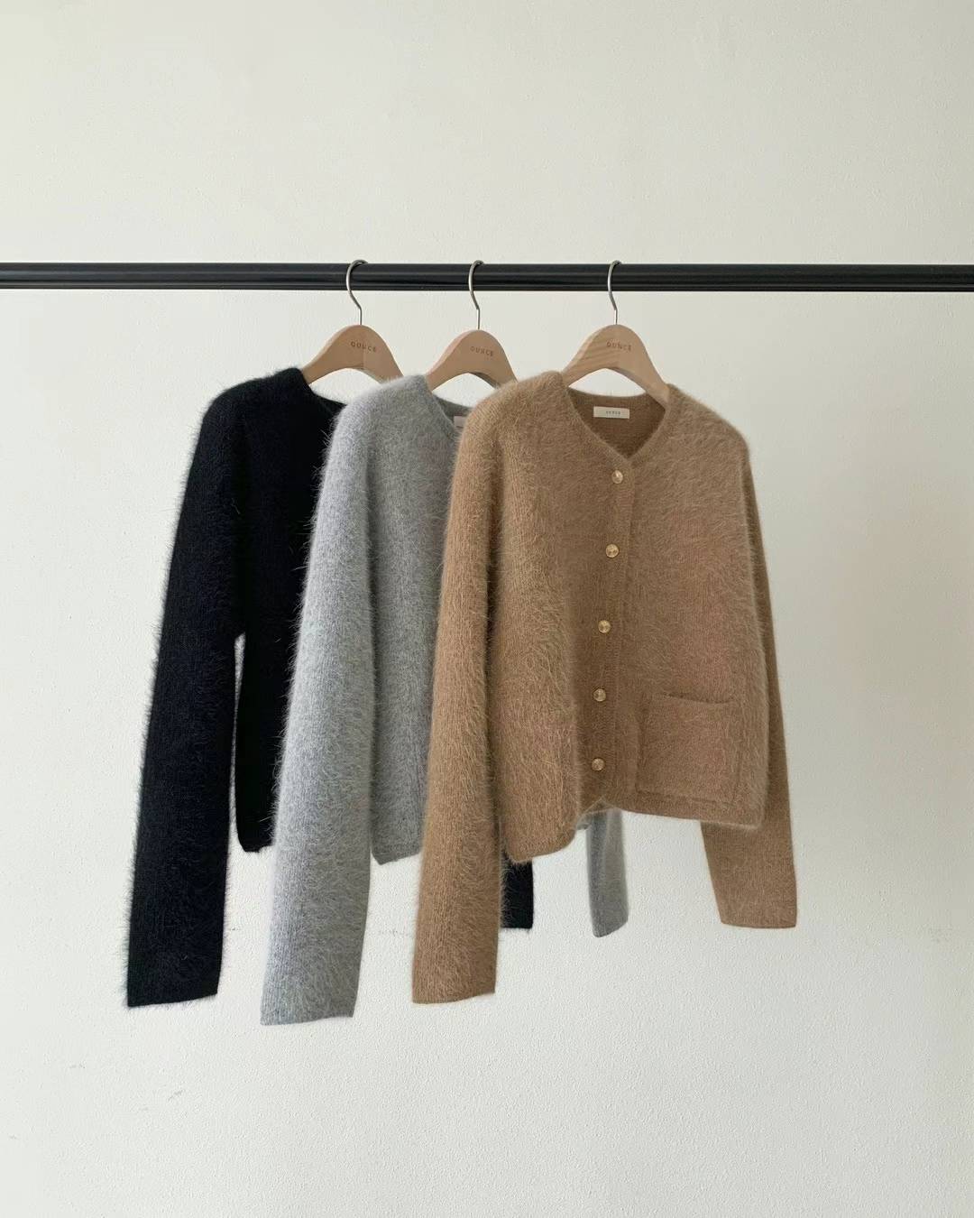 Ounce angora tweed jacket-3col