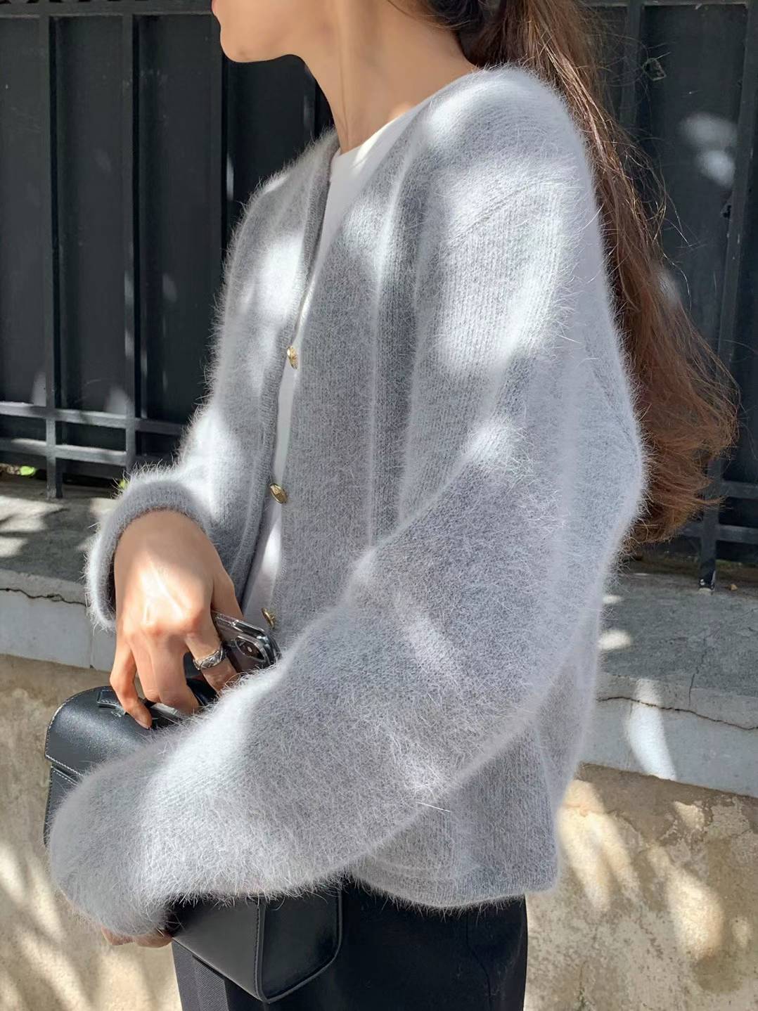 Ounce angora tweed jacket-3col
