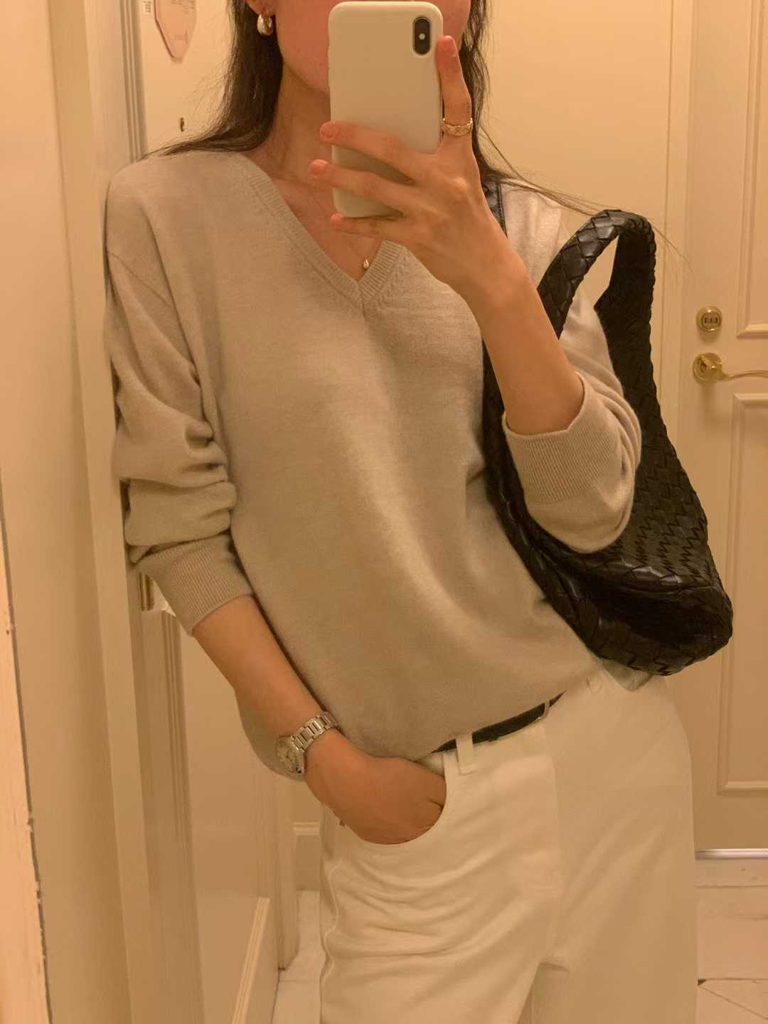 Ounce river v knit-3col