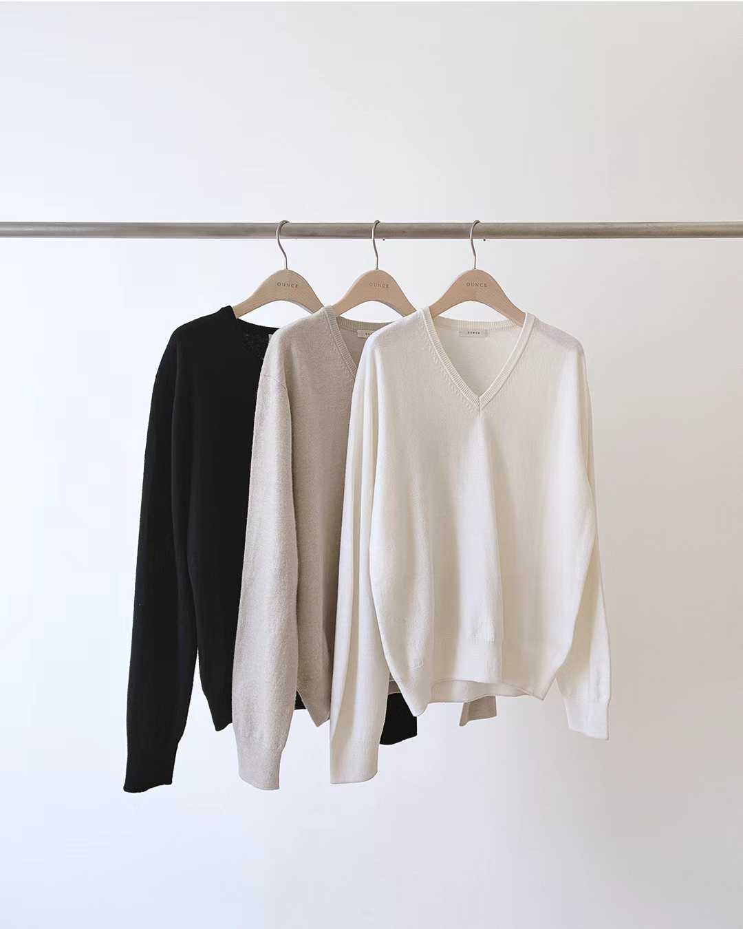 Ounce river v knit-3col