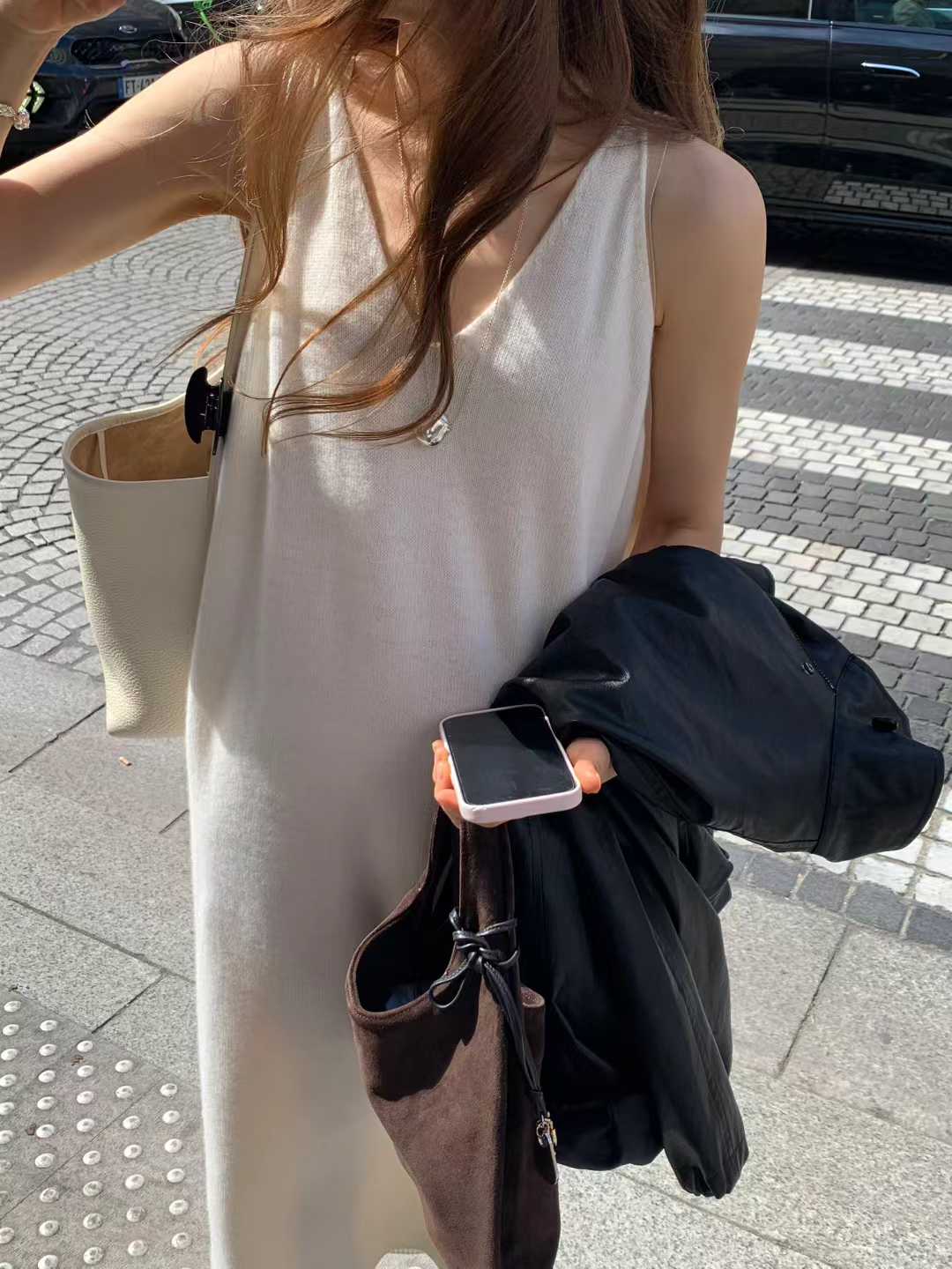 Ounce lindy v knit onepiece-2col