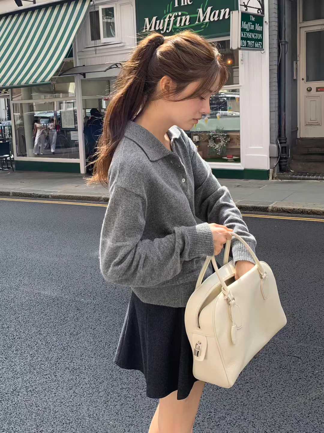 Ounce wool flare mini skirt-2col