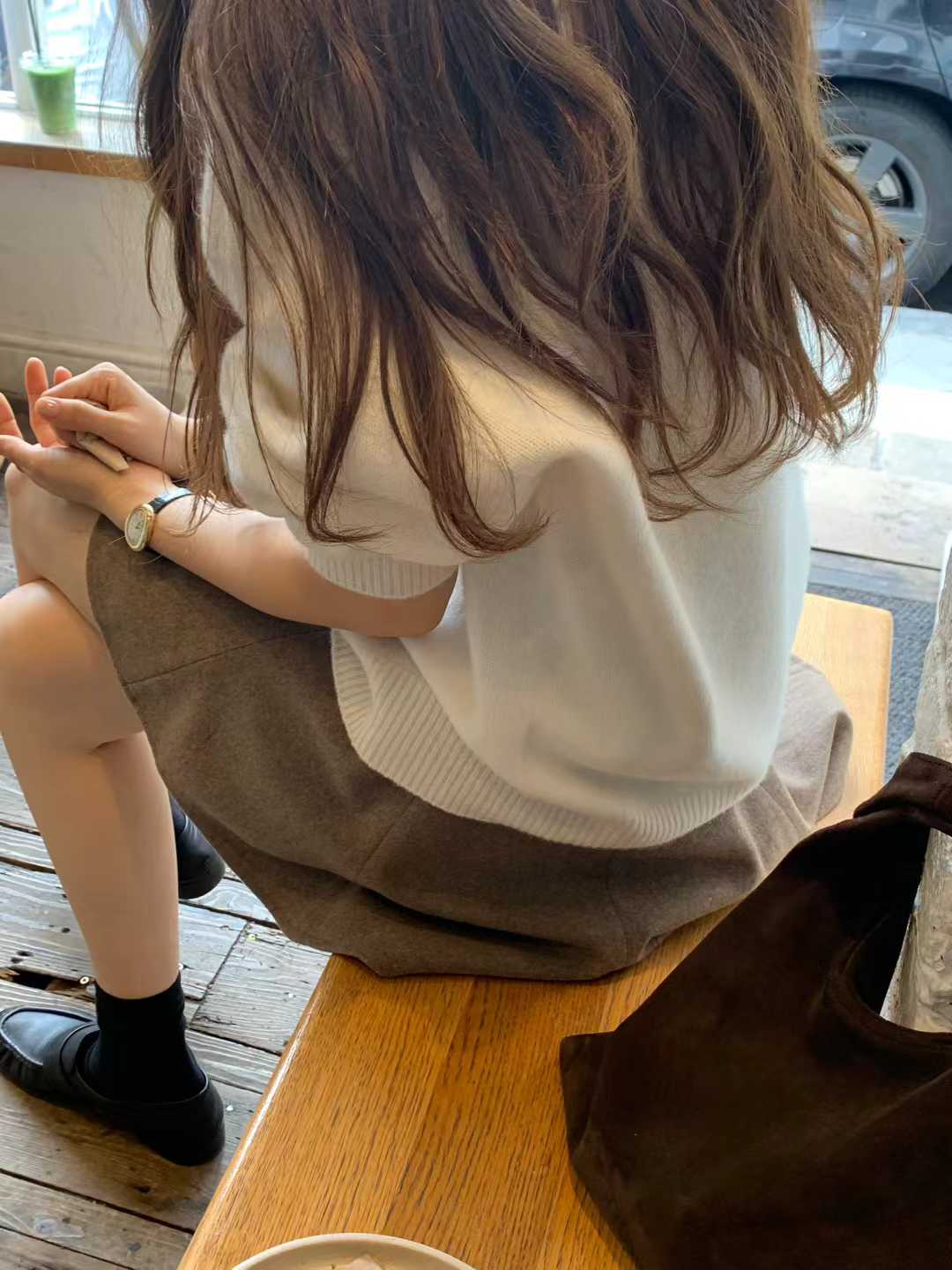 Ounce wool flare mini skirt-2col