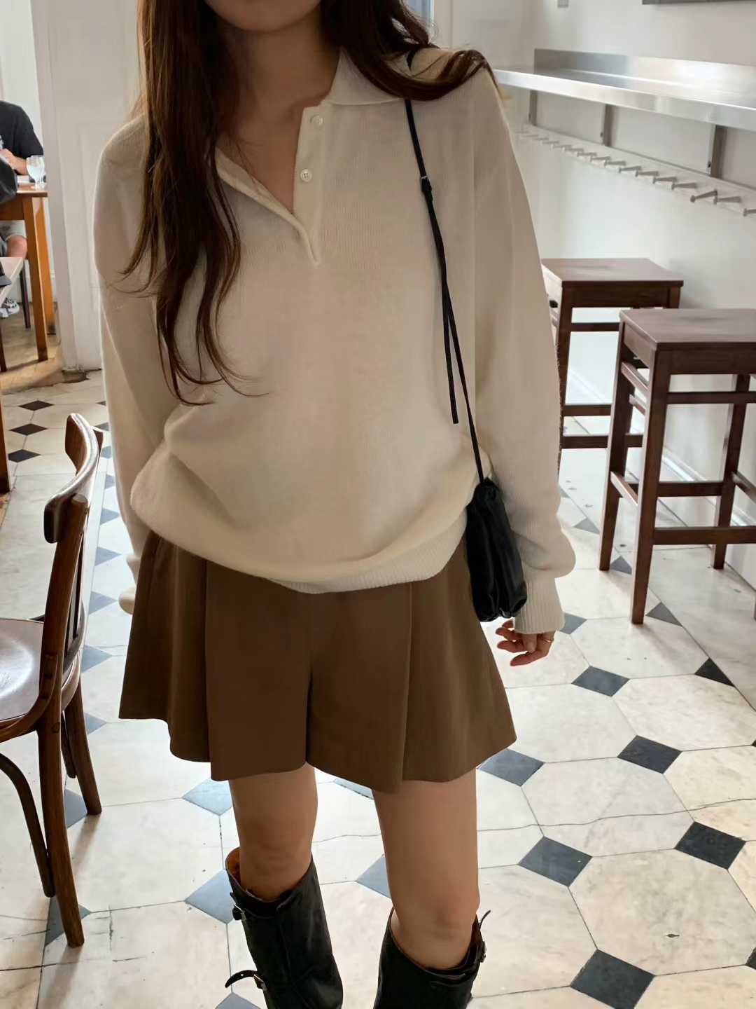 Ounce plum banding shorts-2col