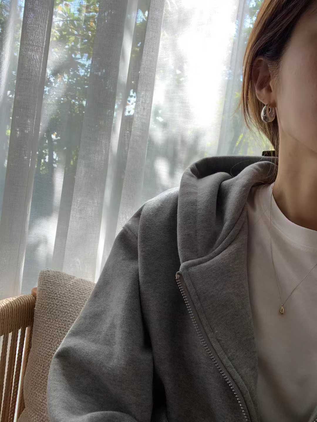 Ounce basic hood zip up-2col