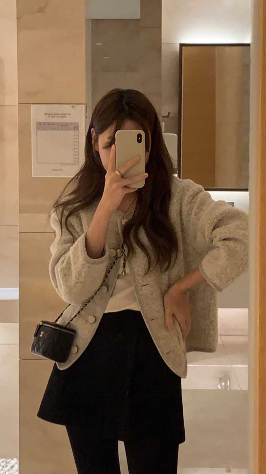 Ounce erin alpaca boucle tweed jacket-2col