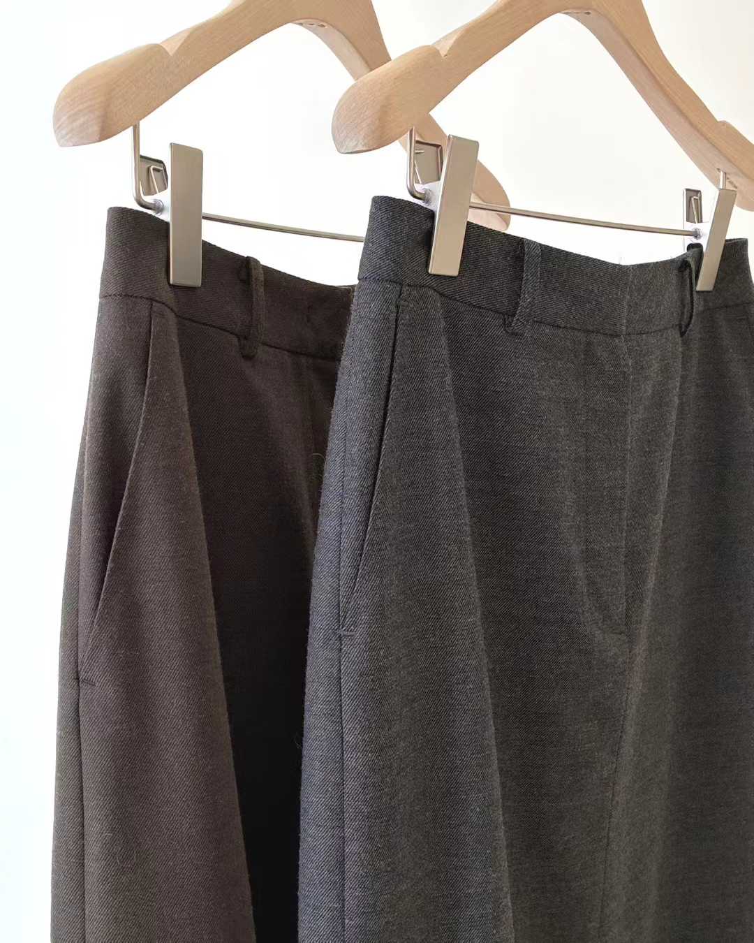 Ounce wool maxi skirt-2col