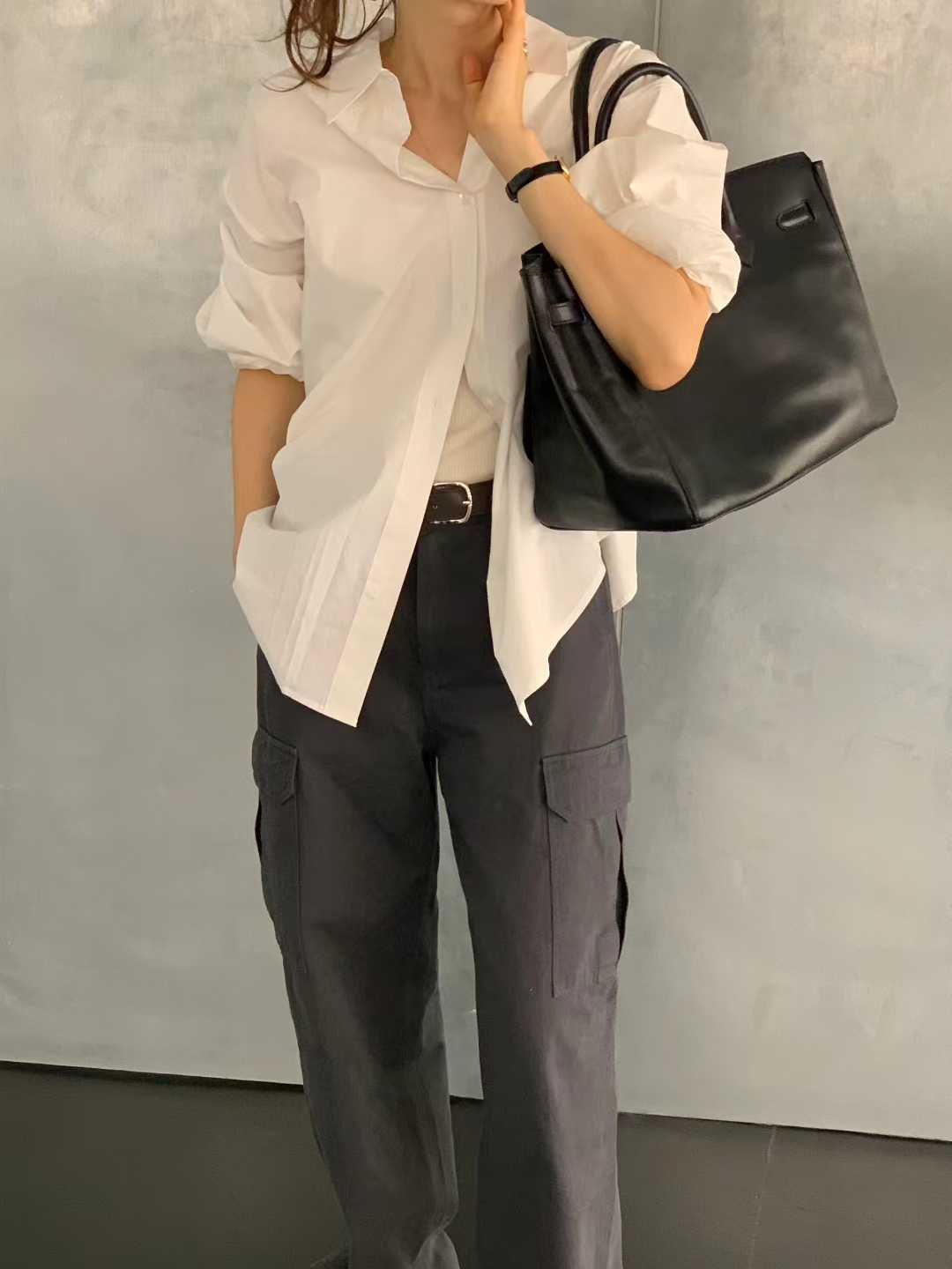 Ounce clean boxy shirt-2col