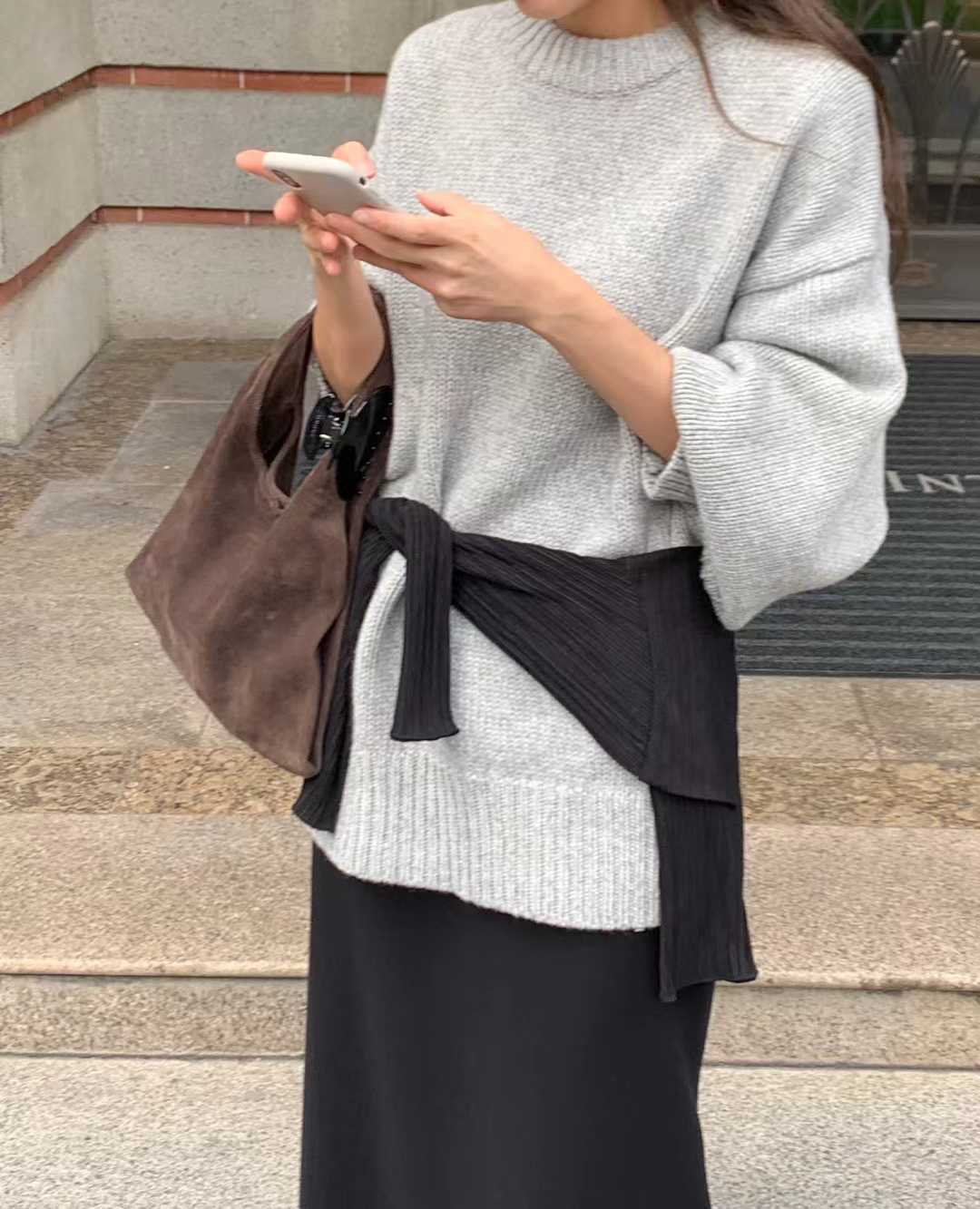 Ounce borton boxy knit-2col
