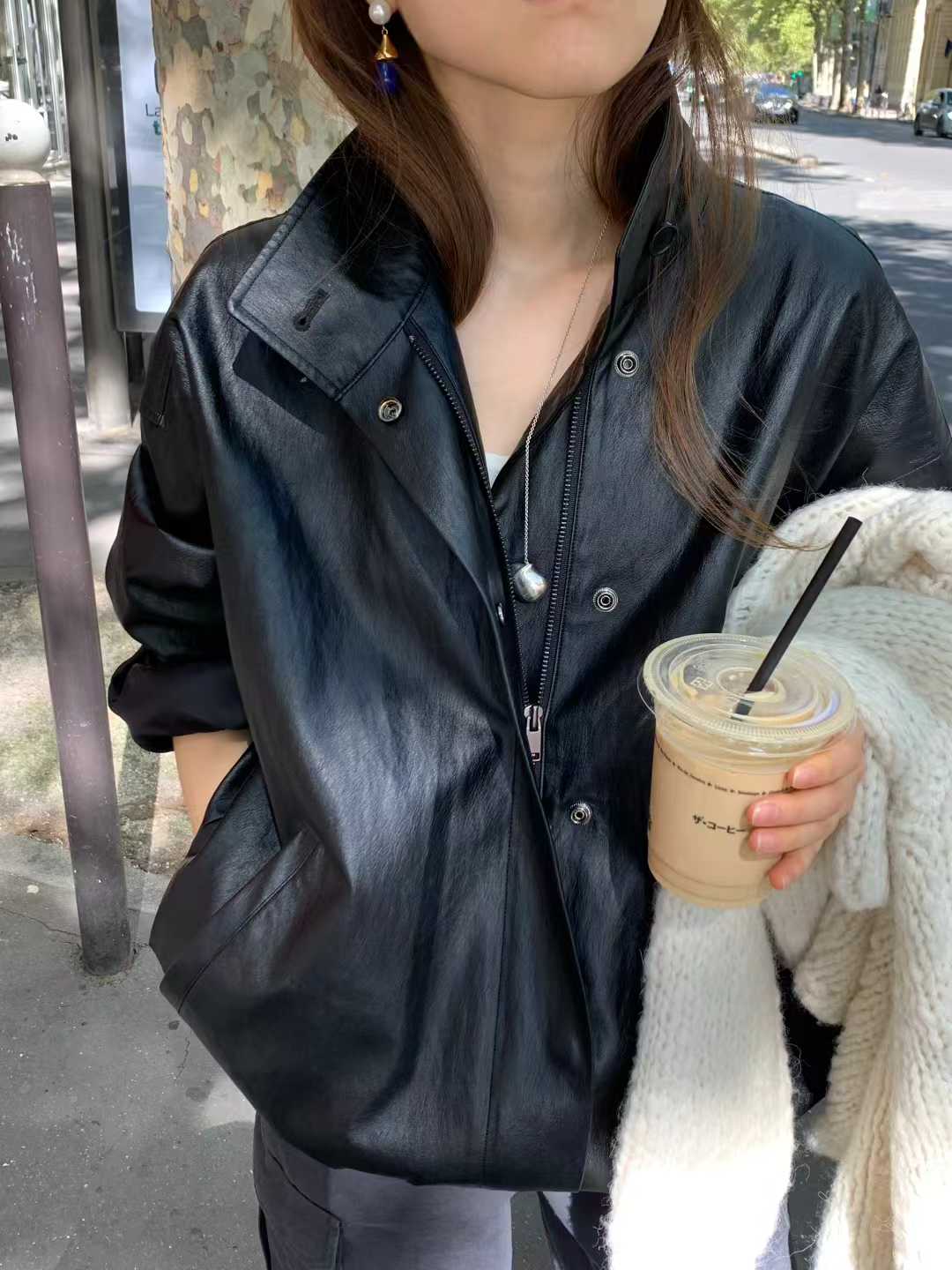 Ounce park leather jumper