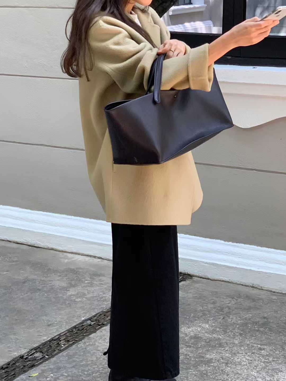 Ounce bruni double half handmade coat