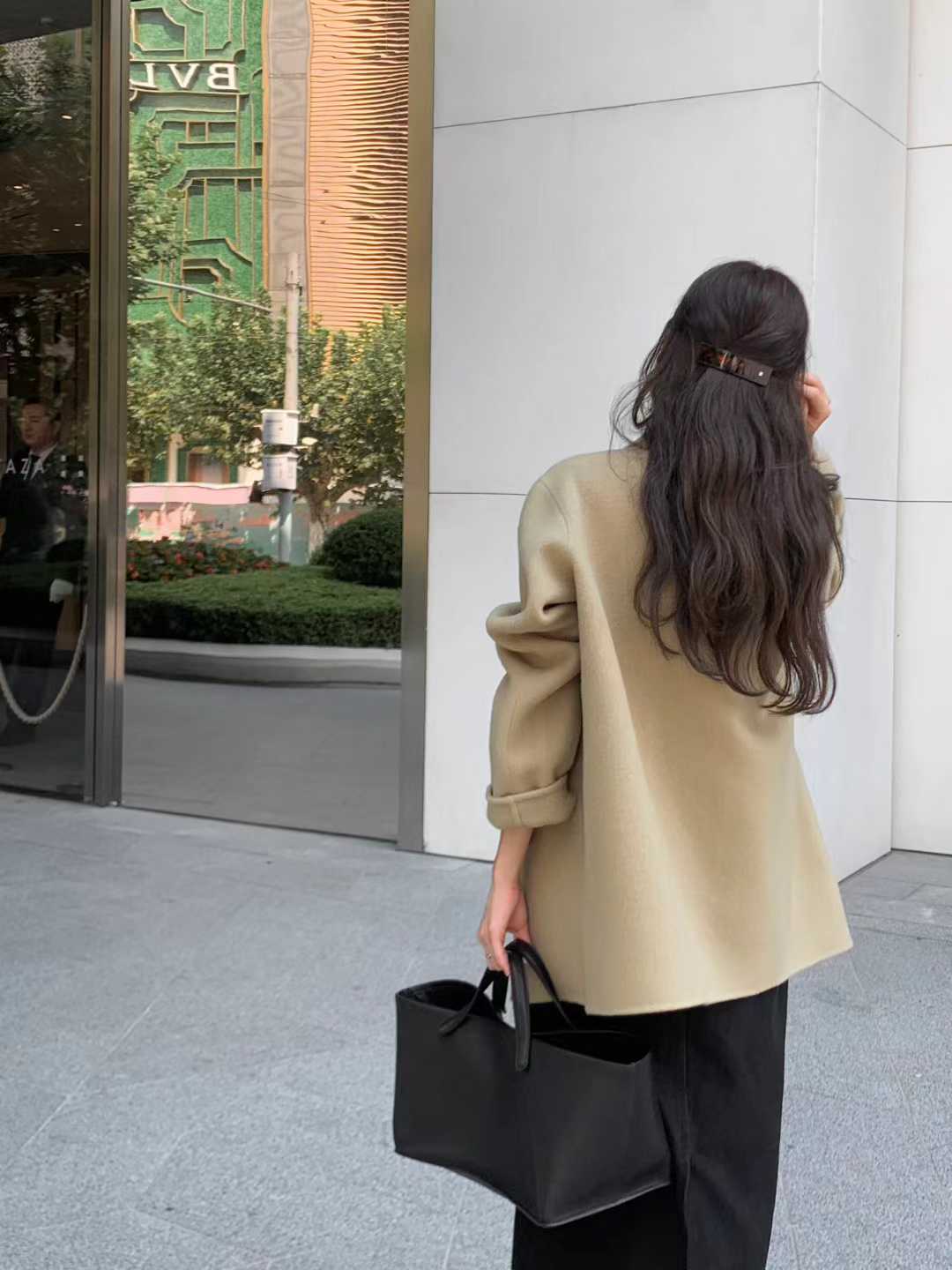 Ounce bruni double half handmade coat