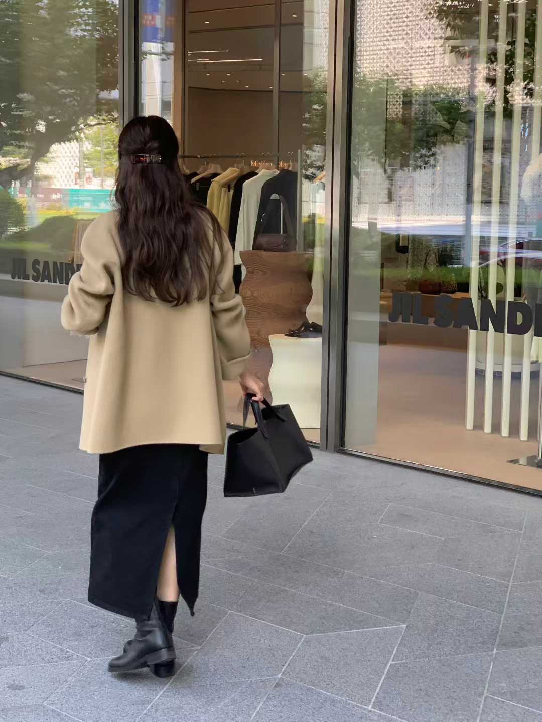 Ounce bruni double half handmade coat
