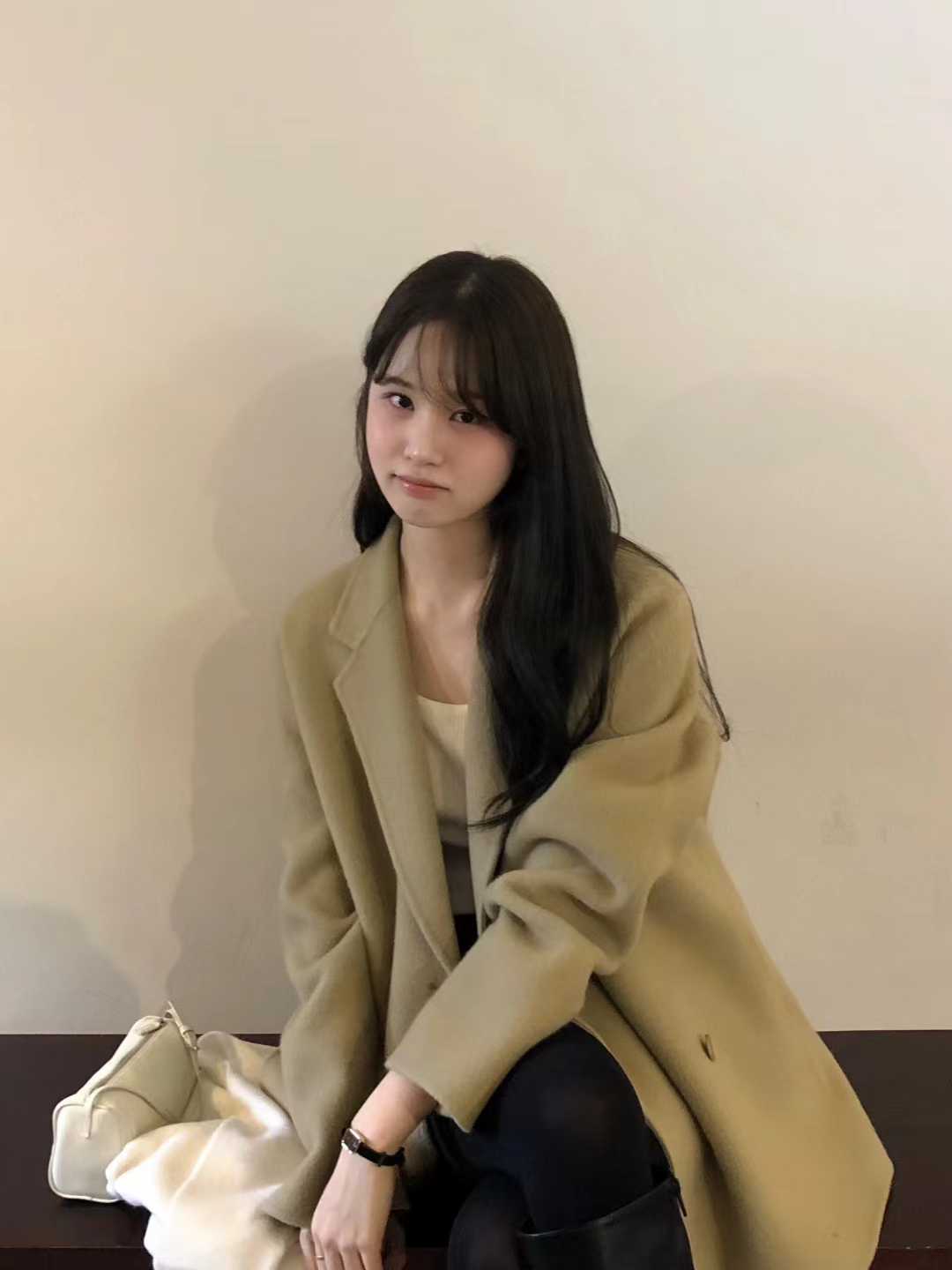 Ounce bruni double half handmade coat