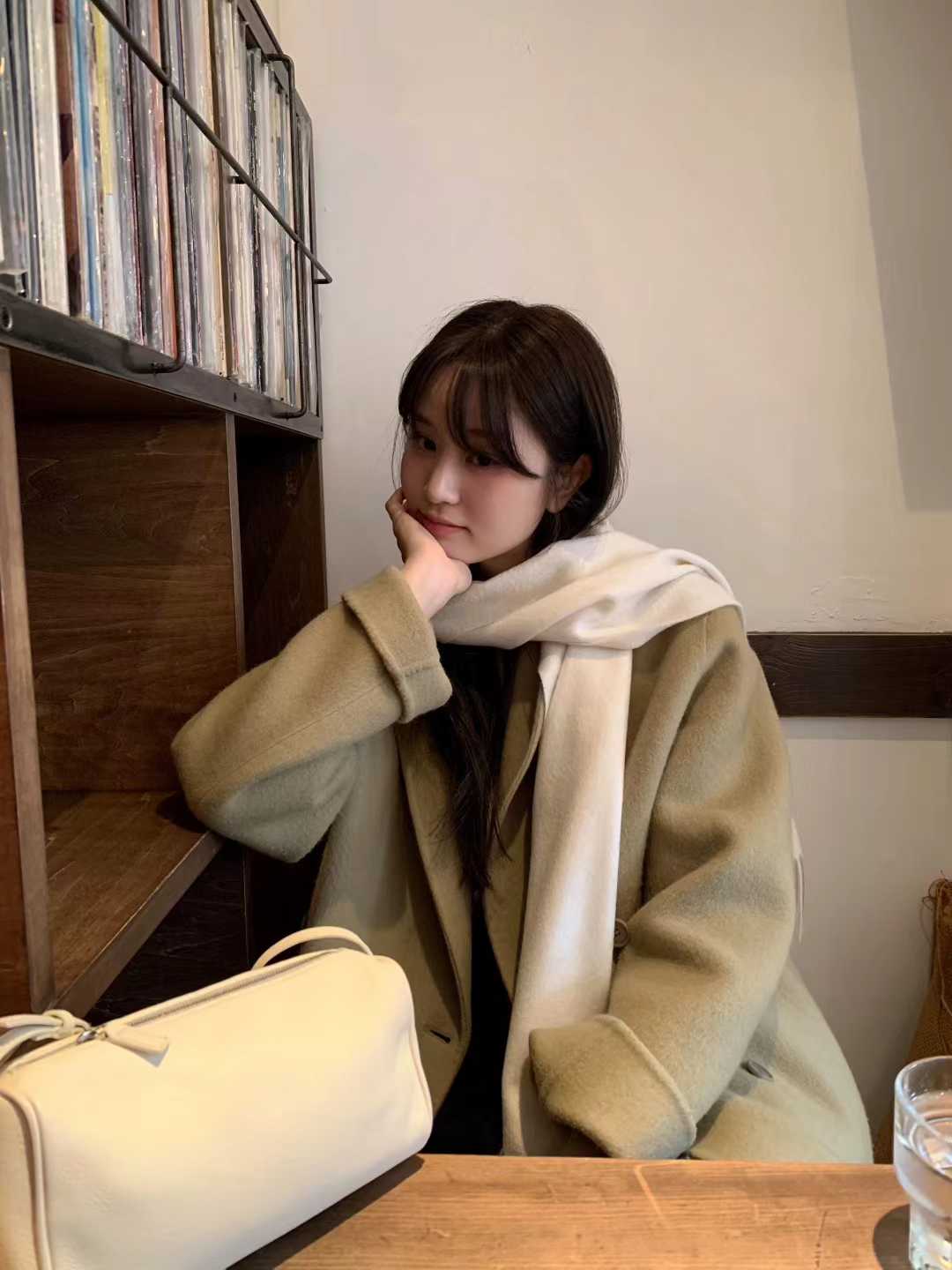 Ounce bruni double half handmade coat